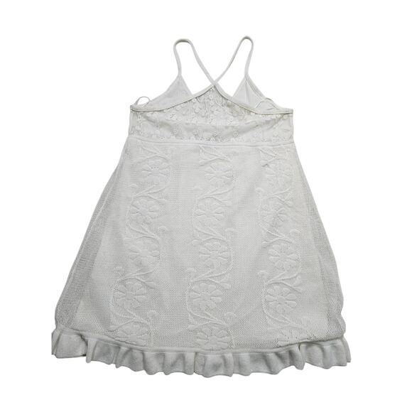 Zara Women's Ivory Boho Knit Embroidered Sleeveless Mini Dress Size S - Picture 4 of 11